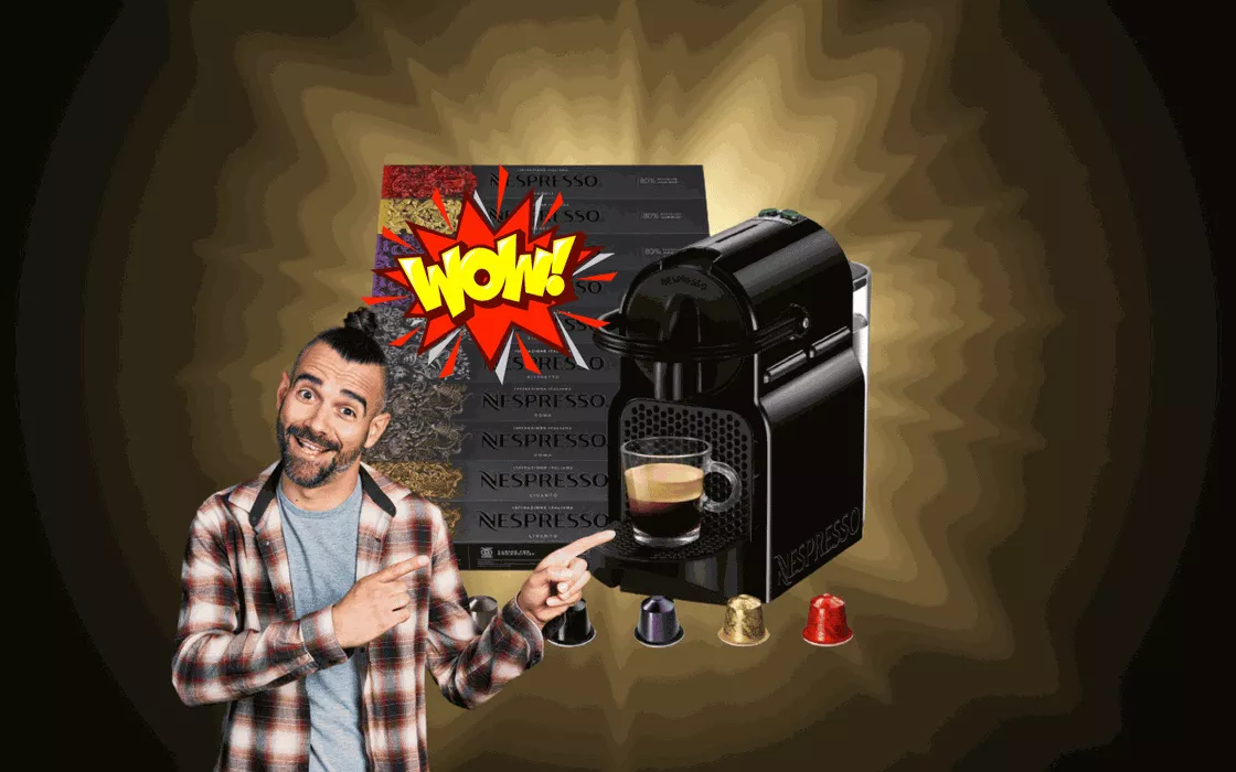 Macchina caffè Nespresso+100 capsule: OCCASIONE troppo FURBA, a meno di 100€