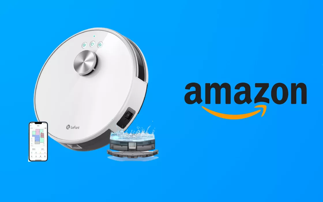 Robot aspirapolvere LEFANT disponibile su Amazon a metà prezzo
