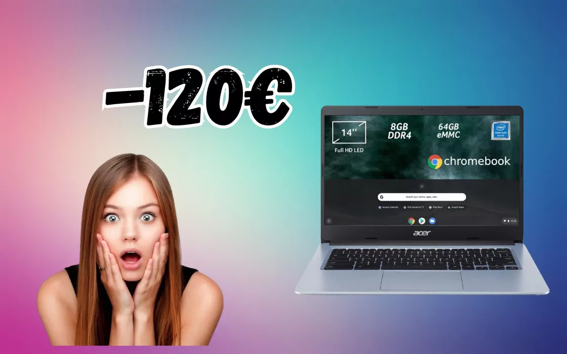 Acer Chromebook SOTTOCOSTO in esclusiva su Amazon (-120 €)