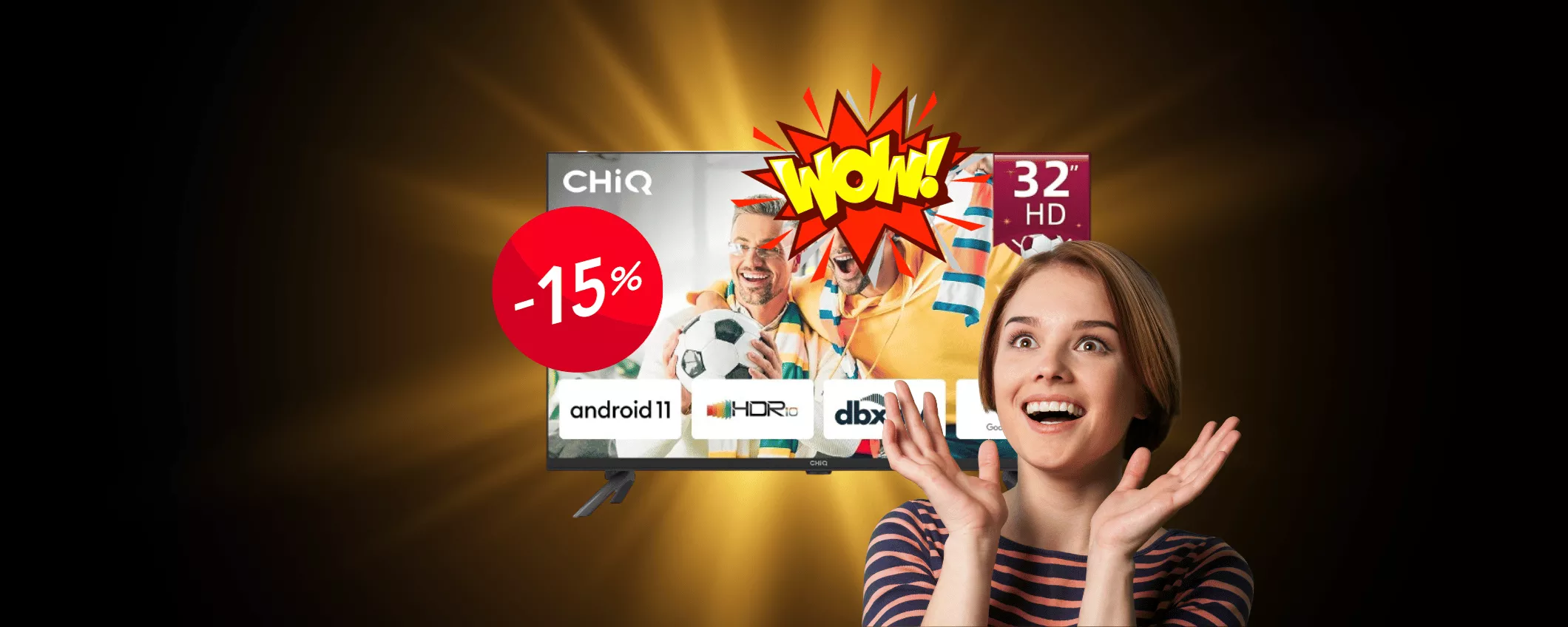 CHiQ TV LED 32' HD: prezzo e offerte