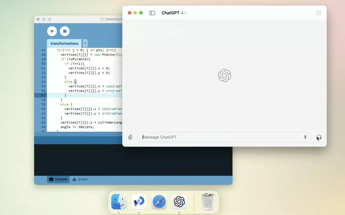 OpenAI lancia l'app di ChatGPT per Mac, delusione per Microsoft