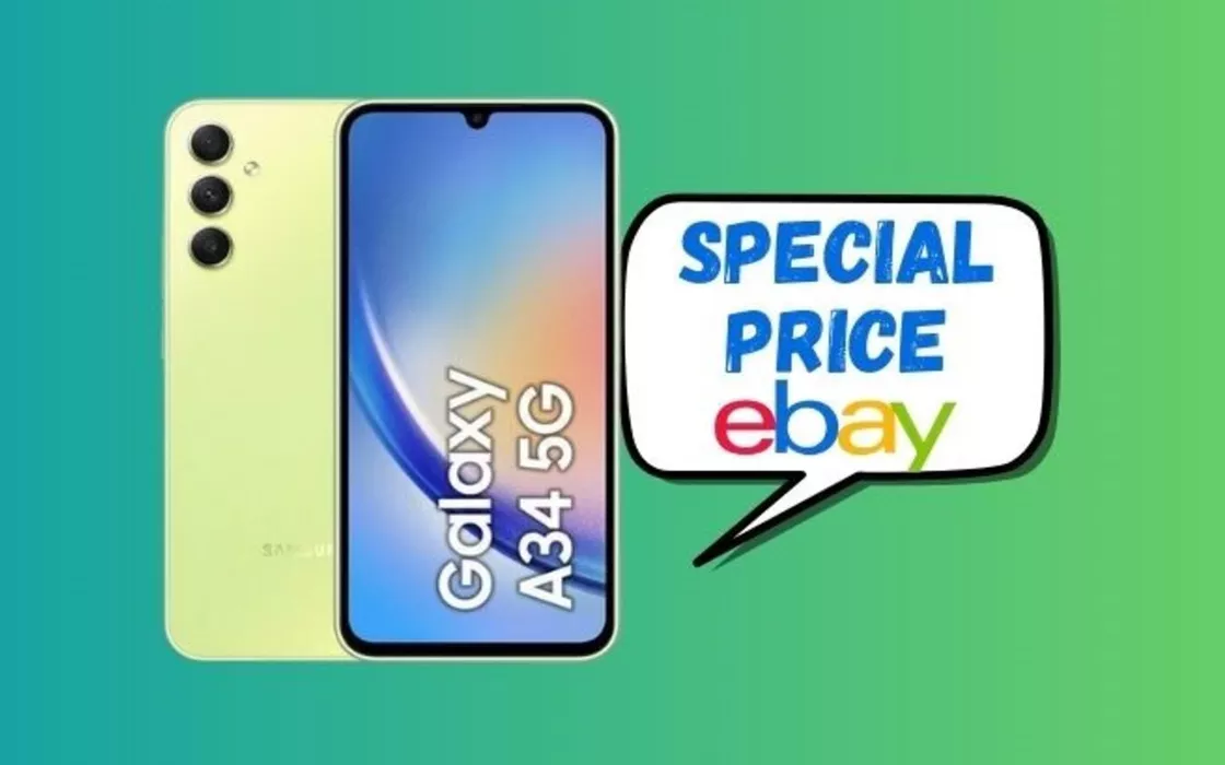 OFFERTISSIMA EBAY per Samsung Galaxy A34, lo paghi 170 euro IN MENO