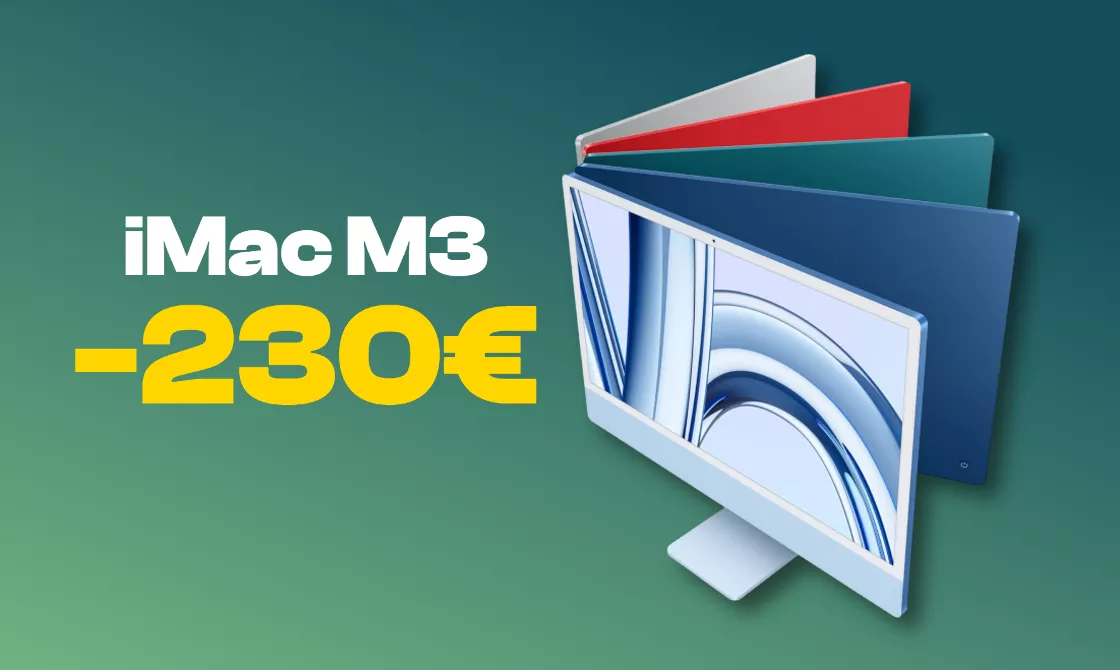 iMac M3: l'All-in-One di Apple con display 4,5K è scontato di 230€