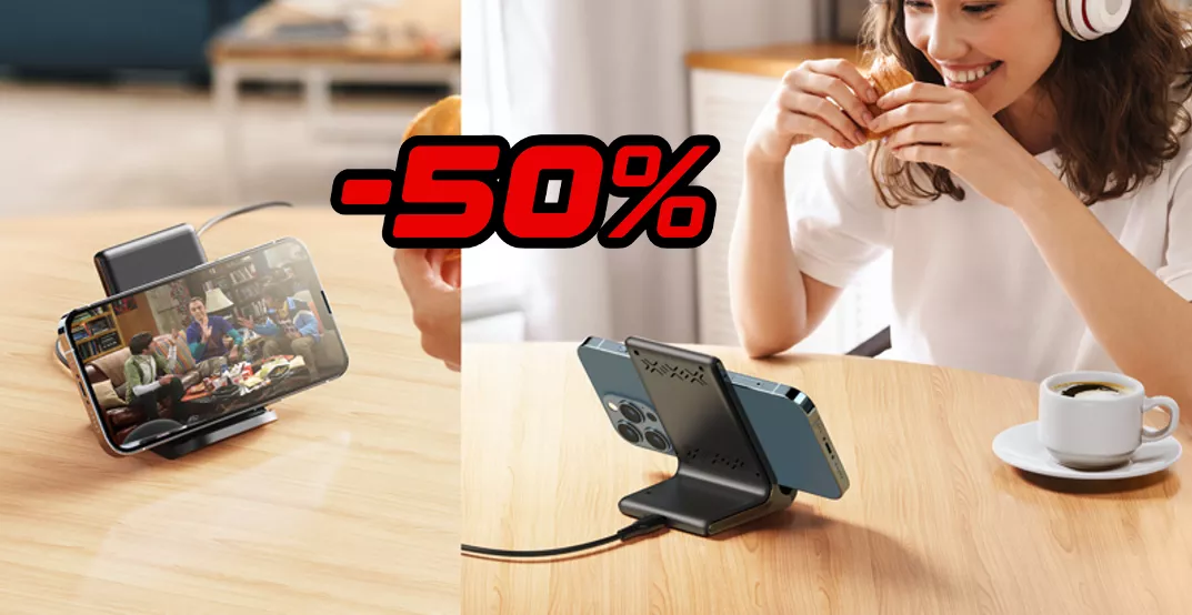 Caricabatterie wireless 15W al 50% su Amazon: IMPERDIBILE