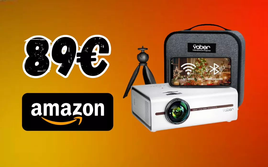Proiettore full HD Wi-Fi con accessori, prezzone su Amazon