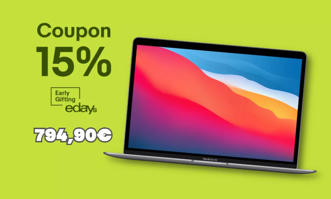 MacBook Air M1 a prezzo STRACCIATO su eBay con lo sconto eDays