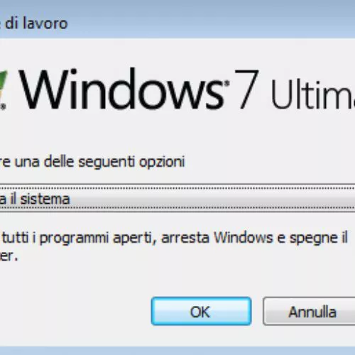 Evitare installazione aggiornamenti allo spegnimento di Windows 7