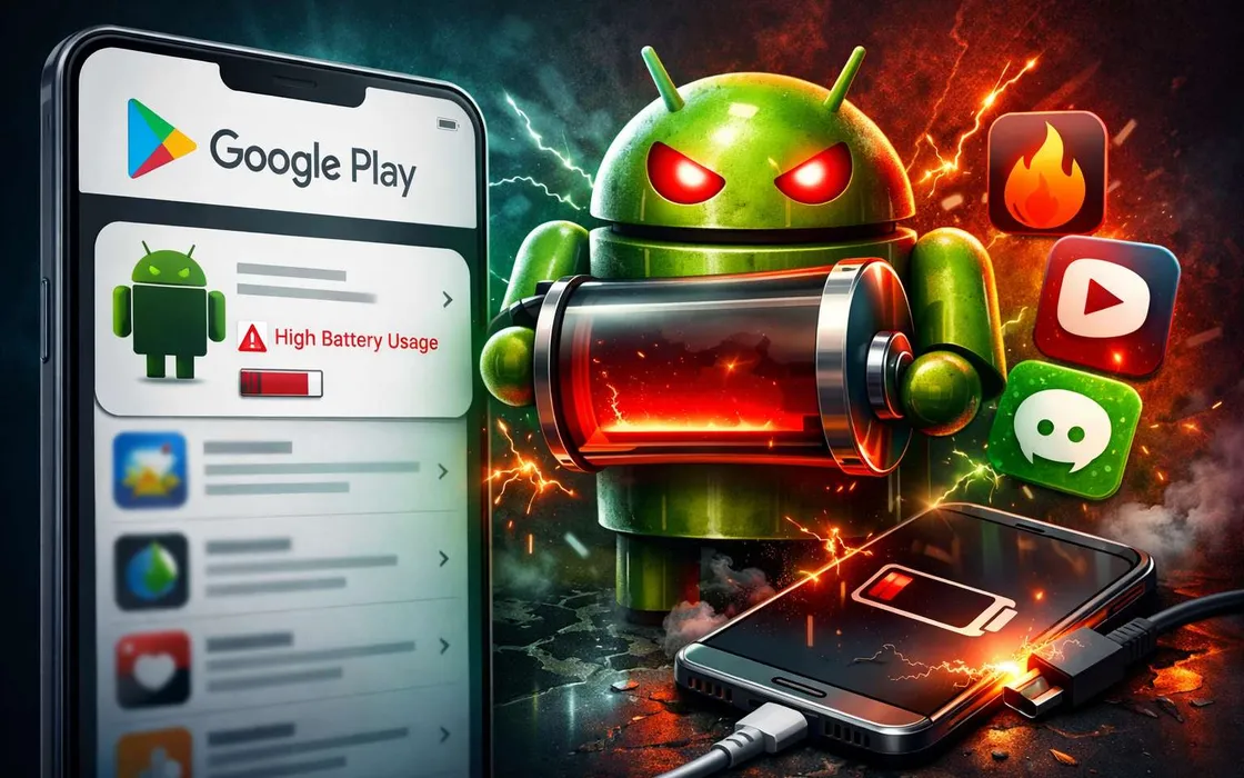 Google Play Store segnala le app Android che consumano troppa batteria