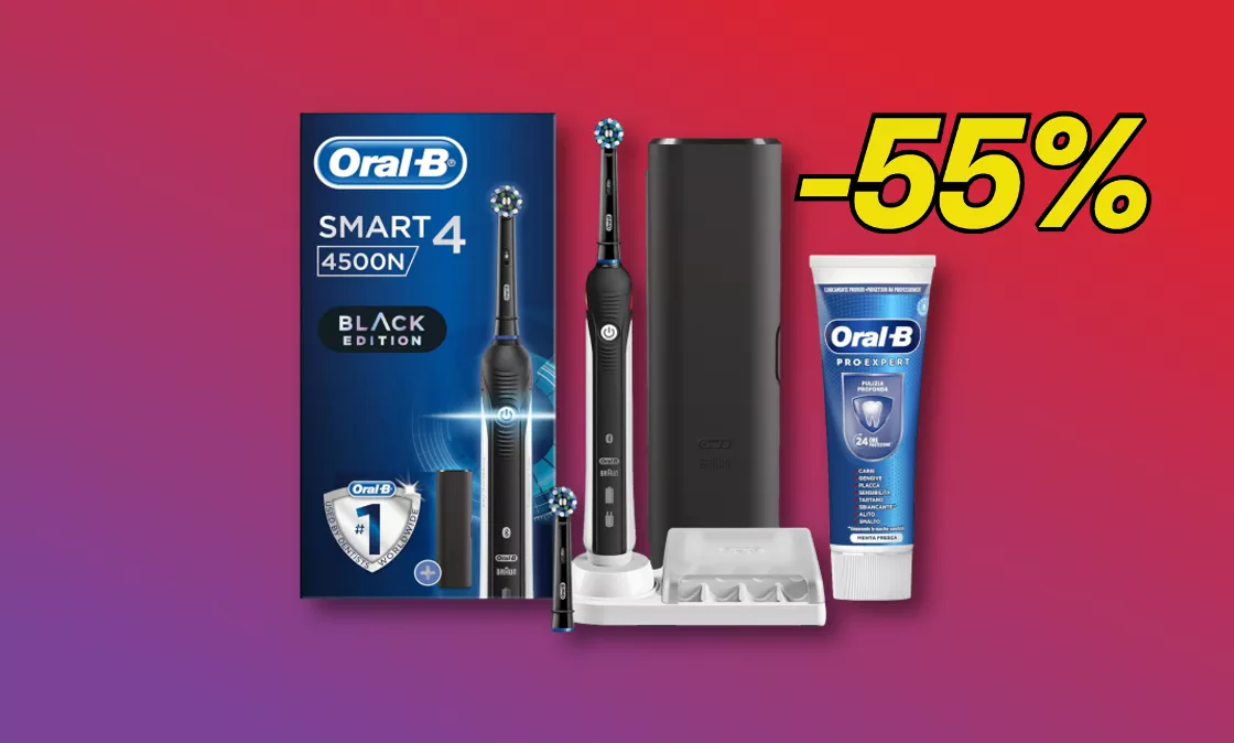 Spazzolino elettrico Oral-B con Bluetooth A RUBA con lo sconto del 55%