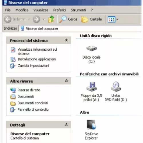 Gestire il disco virtuale SkyDrive dall'interfaccia di Windows