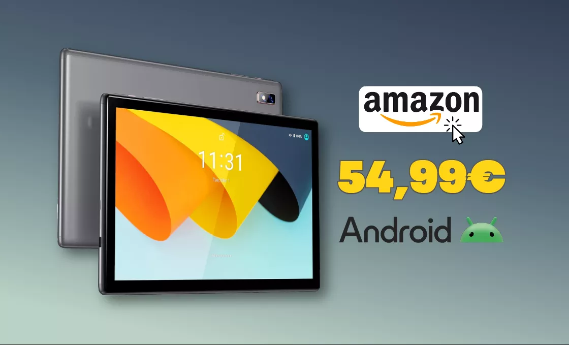 Solo 54,99€ per un tablet Android 10