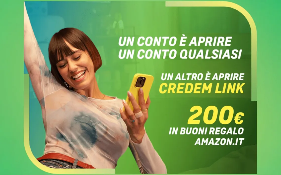 Incredibile Credem Link: 200 euro di buoni Amazon se apri il conto corrente online