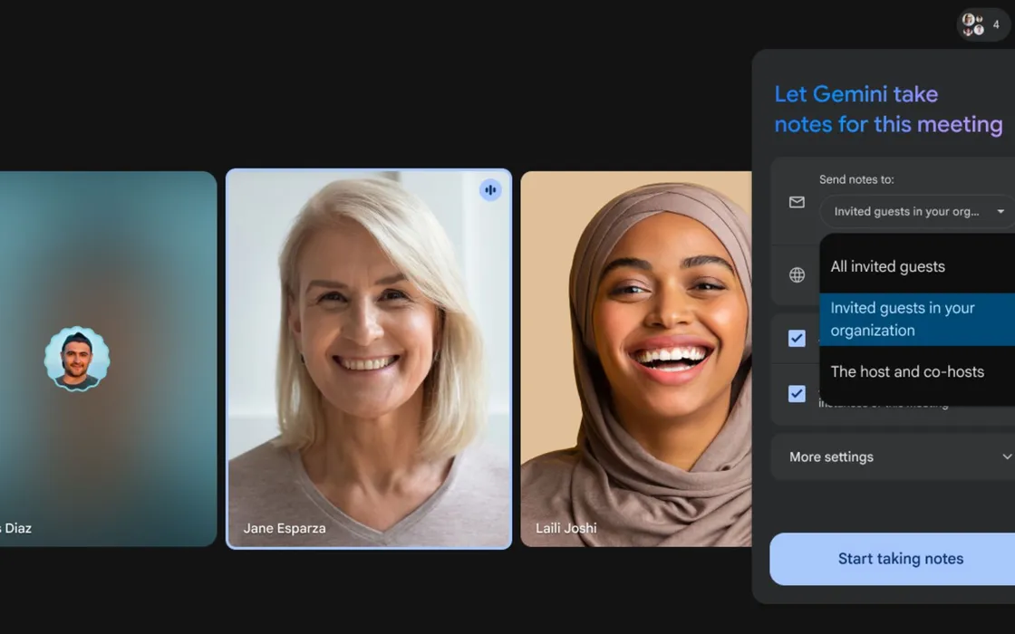 Google Meet: dopo la riunione l'AI ci manda il riassunto via email