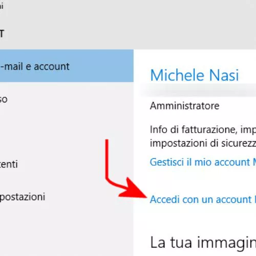 Passare da account Microsoft a account locale in Windows 10