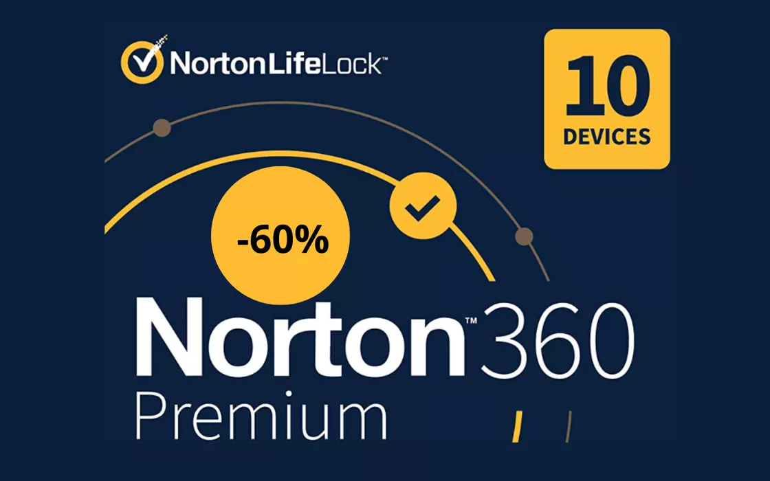 Norton 360 Premium: occasione unica con sconto al 60%