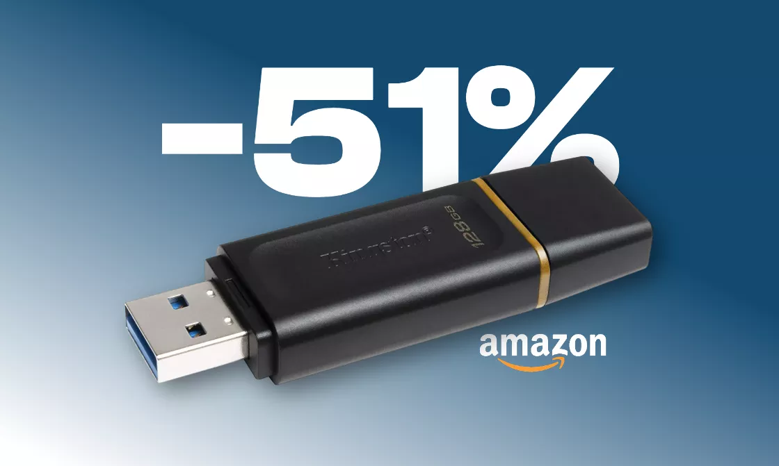 Penna USB Kingston 128GB: meno di 10€ con lo sconto del 51%