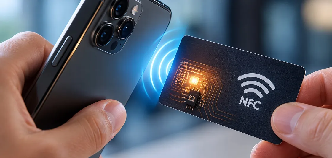 Questo biglietto NFC si accende con l'energia dello smartphone