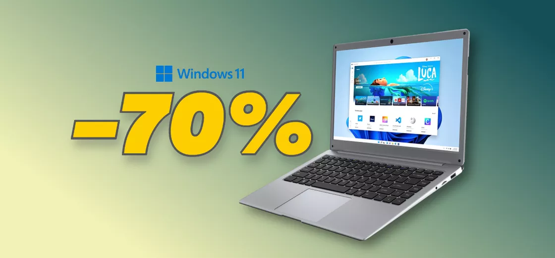 DOPPIO SCONTO e prezzo SHOCK per il notebook con Windows 11 e 12GB di RAM