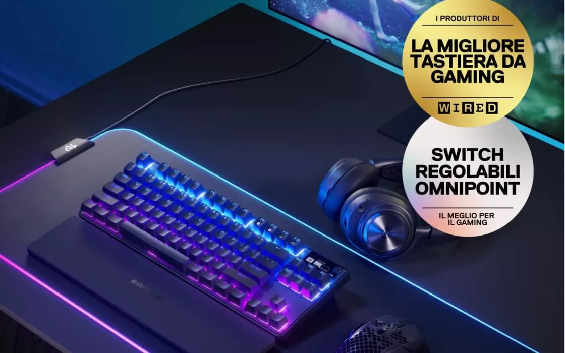 Tastiera SteelSeries Apex Pro TKL Wireless versione 2023: sconto del 19% su Amazon