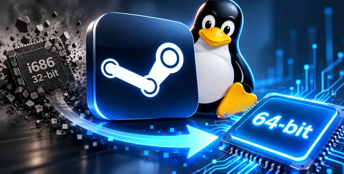 Steam su Linux diventa a 64 bit: addio alla storica dipendenza i686