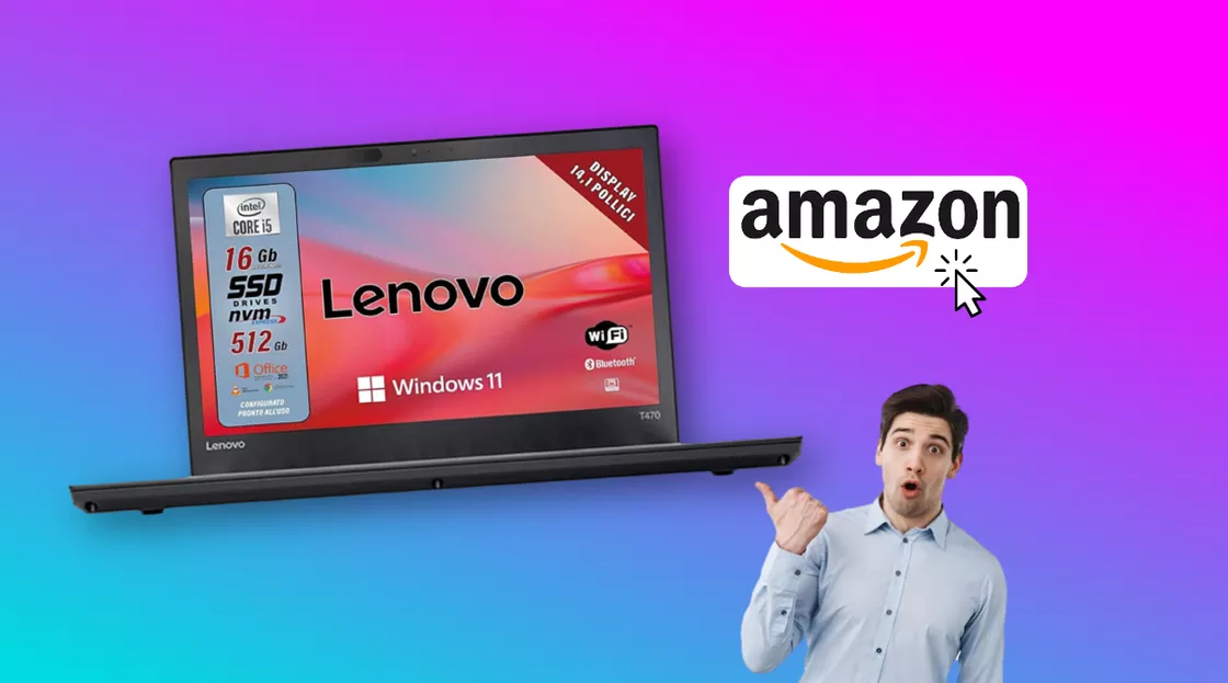 Notebook ricondizionato Lenovo con Core i5 e 16GB RAM: prezzo TOP