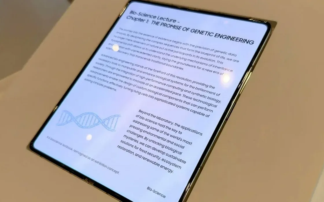 Samsung svela OLED pieghevole senza piega: svolta per Galaxy Z Fold 8 (e forse per iPhone pieghevole)