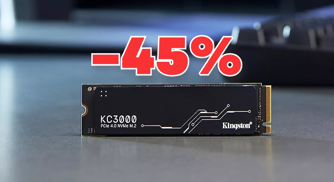SSD Kingston M.2 da 1TB: prezzo STRACCIATO su Amazon (-45%)