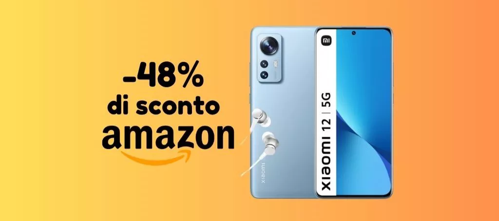 Xiaomi 12: solo su Amazon lo PAGHI LA META' (-48% di sconto)