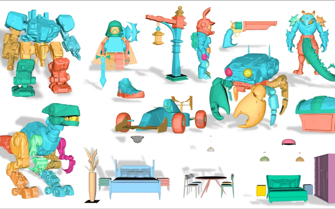 PartCrafter: l'AI open source che trasforma immagini 2D in modelli 3D pronti per la stampa in pochi secondi