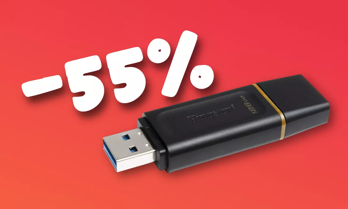 Pendrive USB Kingston da 128GB: su Amazon è quasi REGALATA (-55%)