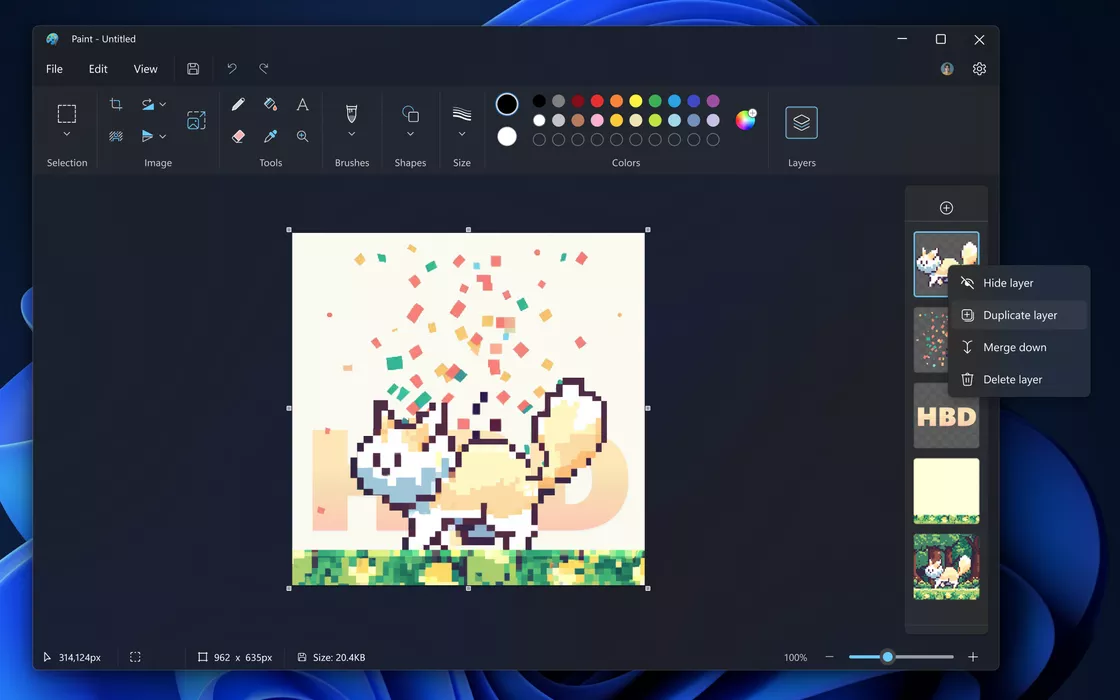 Paint diventa sempre più simile a Photoshop: le ultime novità