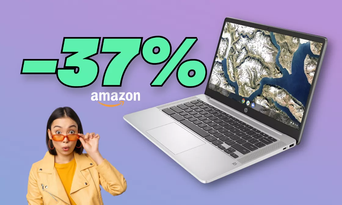 Chromebook HP a prezzo stracciato su Amazon con lo sconto del 37%