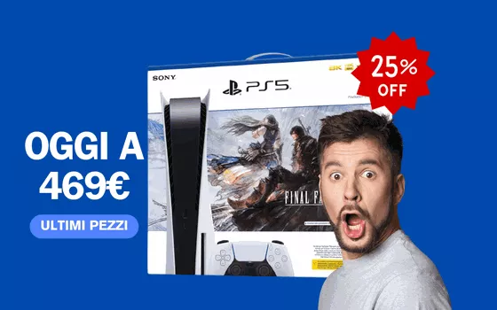 AFFARE shock, PlayStation 5 in bundle con Final Fantasy REGALATA con 150€ di sconto