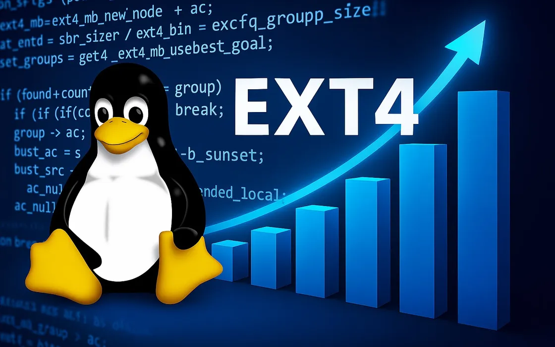 EXT4 Linux 6.17: boost di prestazioni con la nuova allocazione dei blocchi scalabile