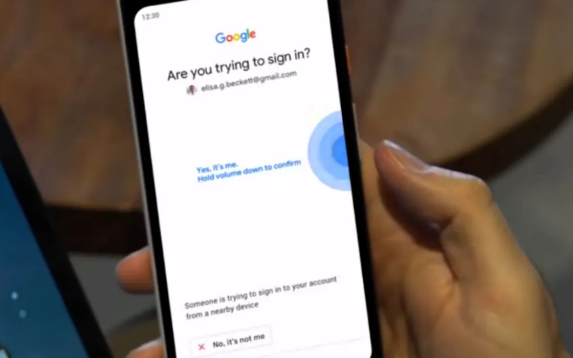 Google inserisce l'autenticazione biometrica nel prompt 2FA su Android