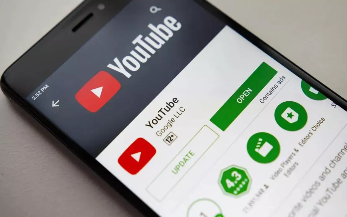 YouTube, piccolo cambiamento sull'app per Android