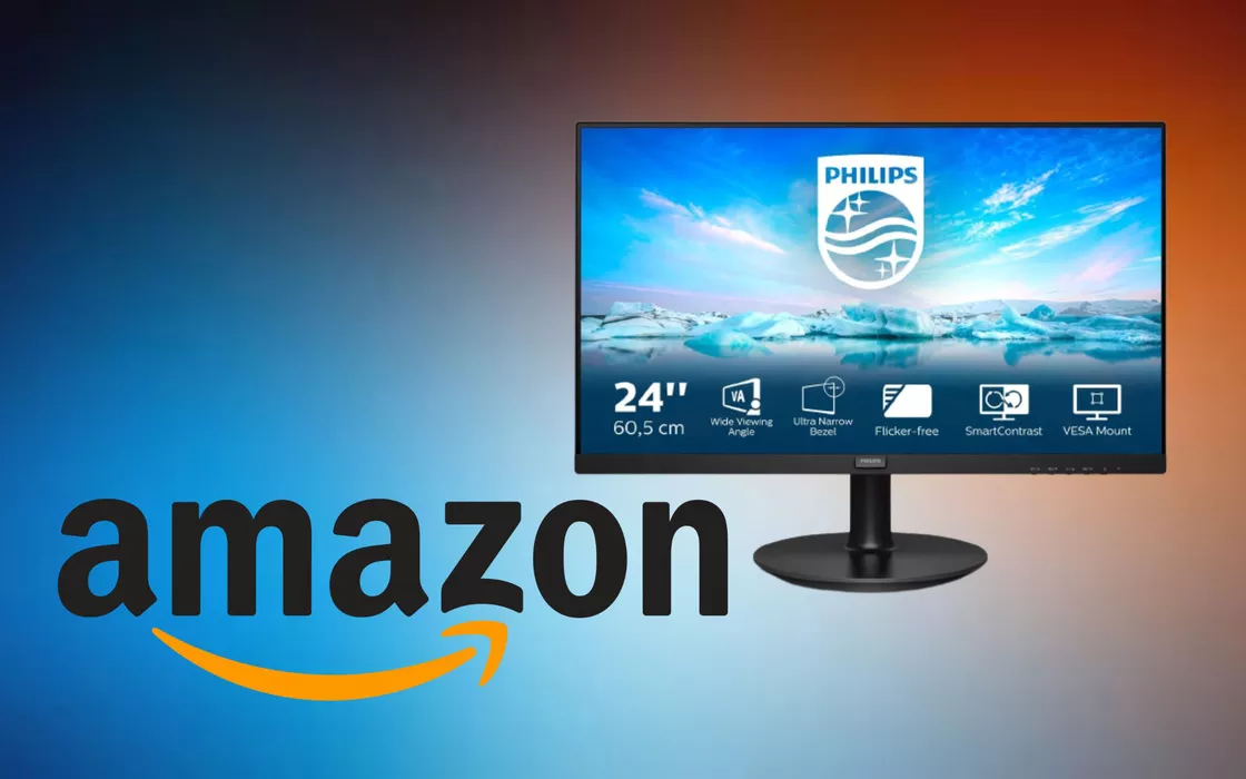 Monitor Philips da 27 pollici Full HD, prezzone su Amazon oggi