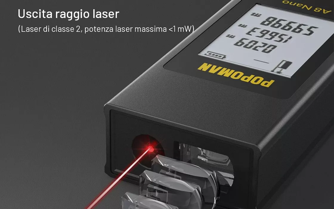 Misuratore Laser digitale fino a 30m con 5 modalità a meno di 25 euro su Amazon