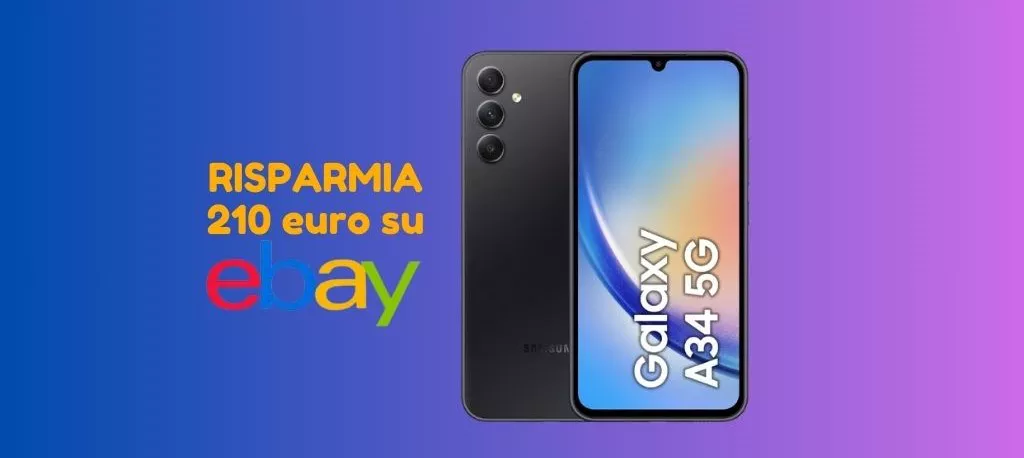 Samsung Galaxy A34 SCONTATO del 45% oggi su Amazon!