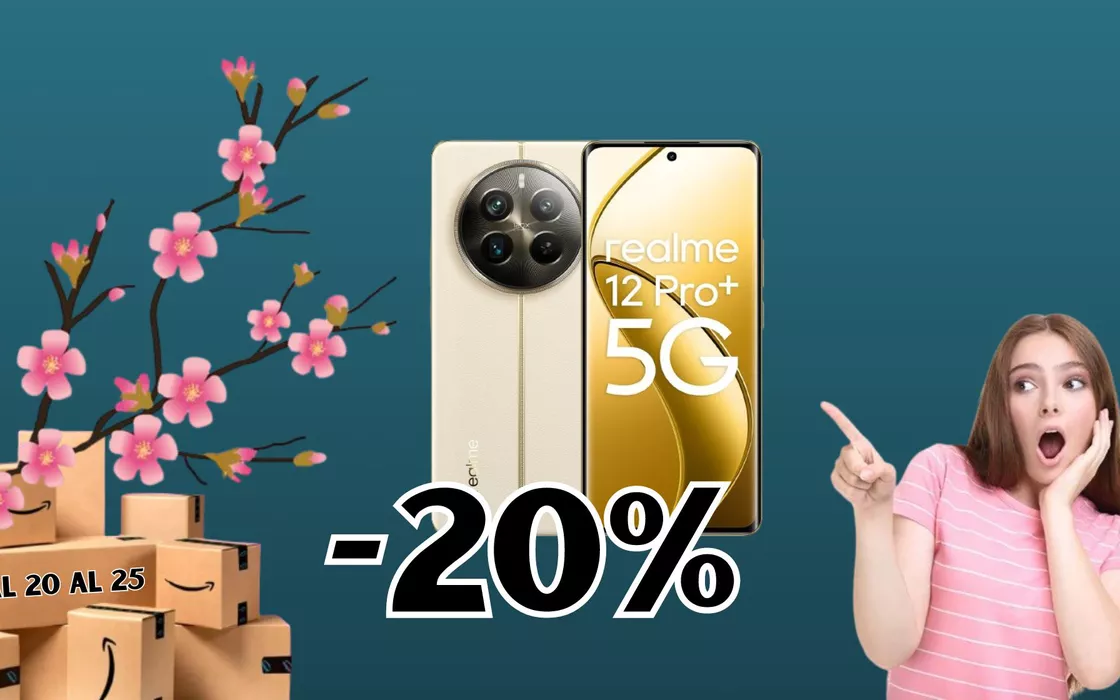 Il REALME 12 Pro+ 5G con 4 fotocamere scende di 100 EURO su Amazon