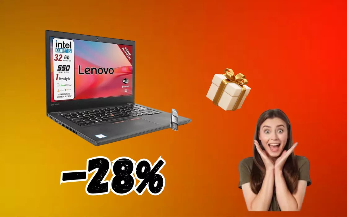 Il PC portatile Lenovo ricondizionato con 32 GB di RAM è super SCONTATO