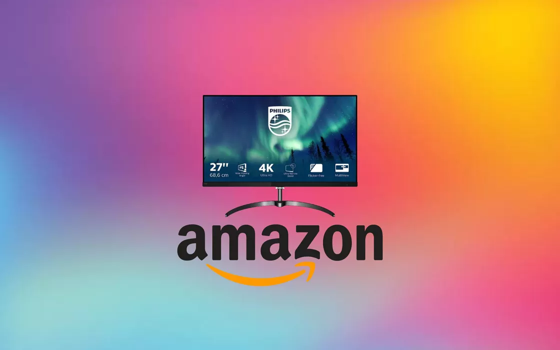 Monitor Philips scontato del 15% su Amazon, è in 4K e da 27