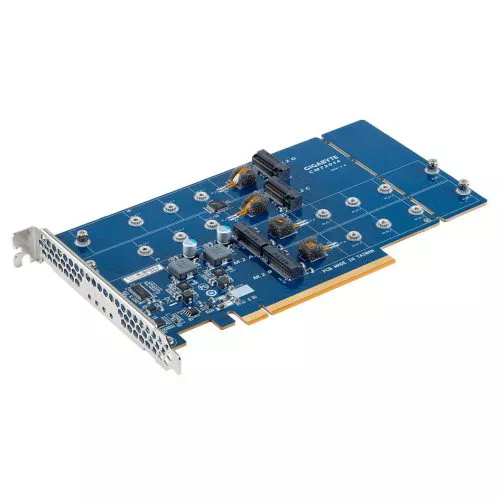 Gigabyte presenta un adattatore PCIe con quattro slot M.2 per SSD