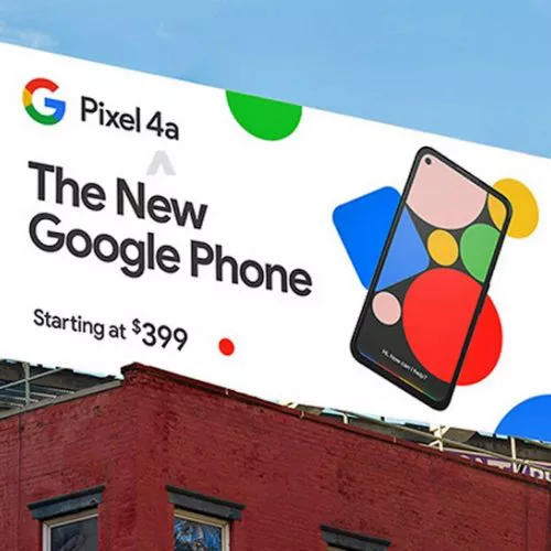 Il nuovo Google Pixel 4a fa mostra di sé: appare sui cartelloni pubblicitari