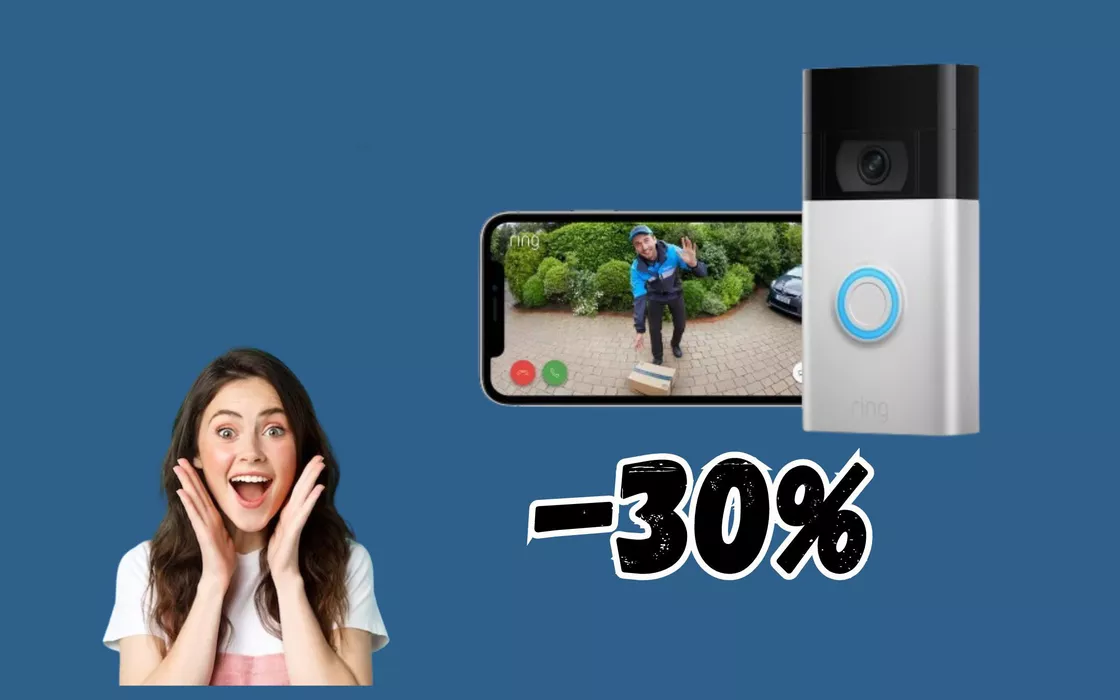 Il videocitofono RING Doorbell che devi acquistare è in SALDI su Amazon