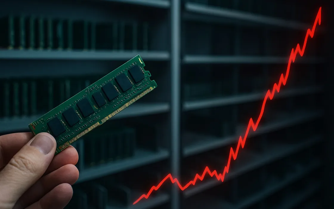 Crisi della RAM 2025: prezzi alle stelle e prodotti introvabili a causa dell’AI