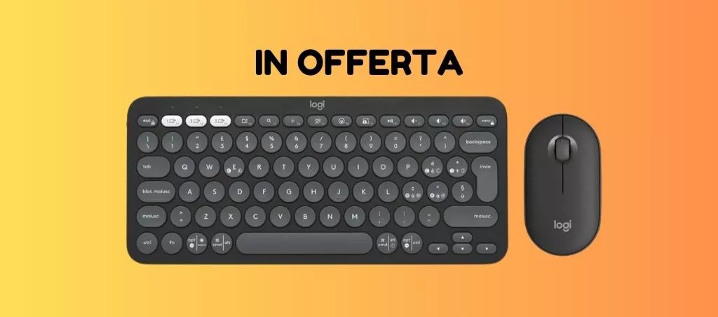 Logitech Pebble 2 Combo, kit tastiera e mouse wireless a PREZZO SPECIALE su Amazon!