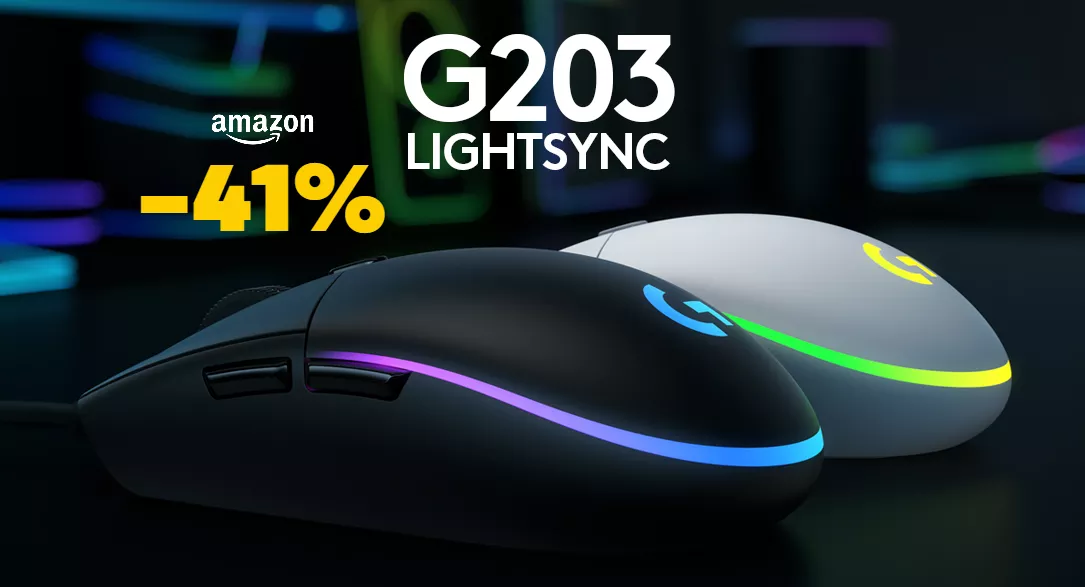 Logitech G203 con illuminazione RGB: il mouse IDEALE a poco più di 20€