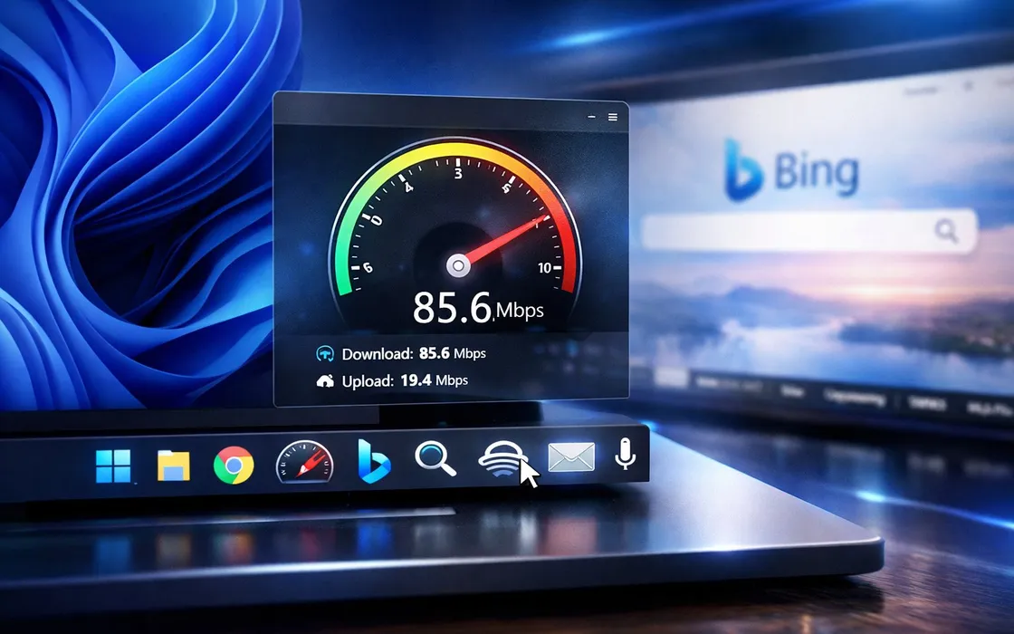 Windows 11, il test velocità nella barra delle applicazioni porta solo su Bing e delude