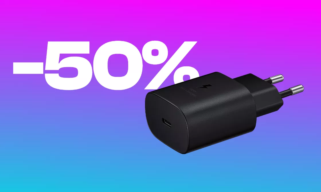 Caricabatterie USB-C Samsung da 25W al 50% su Amazon: che BOMBA!